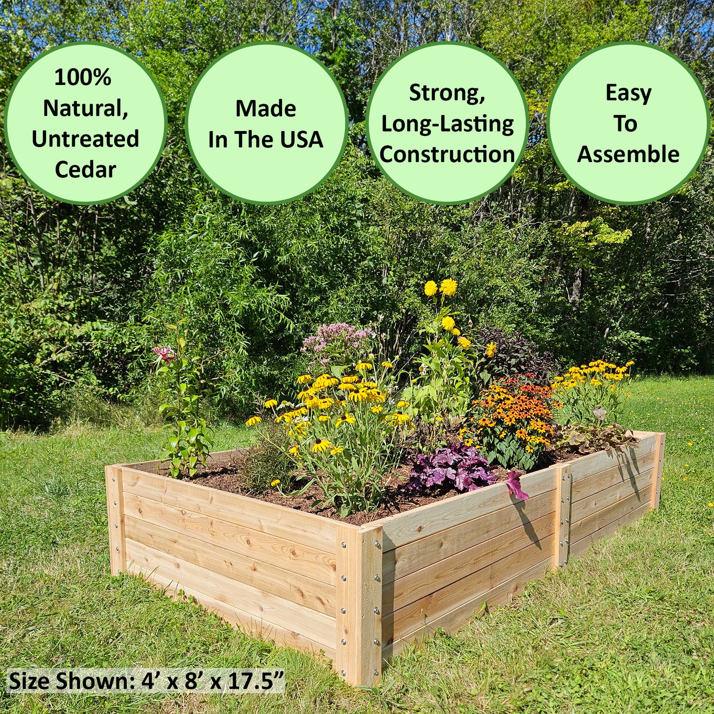 Cedar Raised Garden Bed - 2' x 8' x 17.5"