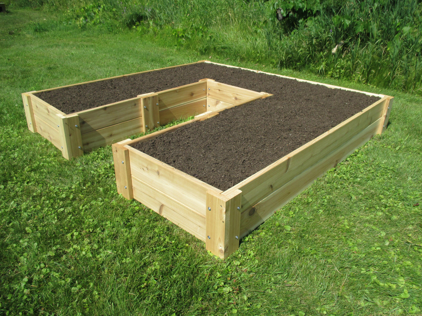 Cedar Raised Garden Bed - U-Shaped - 6' x 6' x 11"