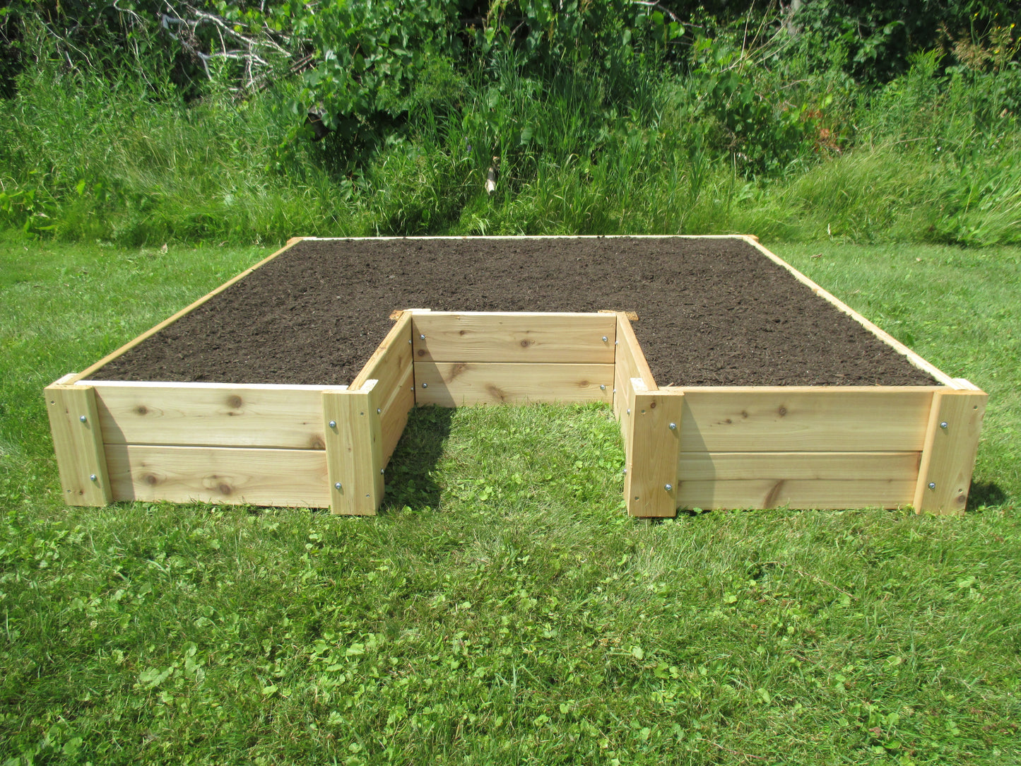 Cedar Raised Garden Bed - U-Shaped - 6' x 6' x 11"